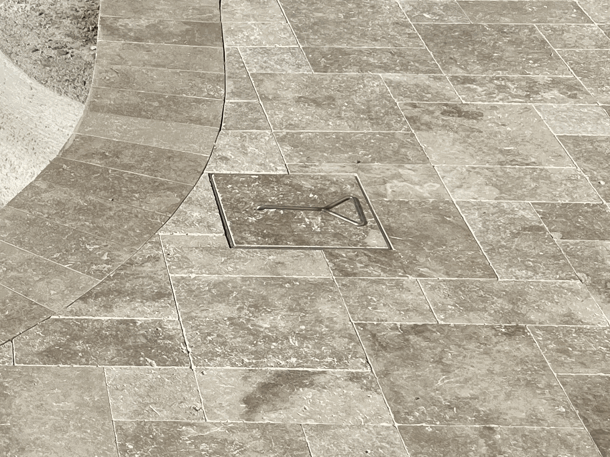 hidden access covers for pool patio and home