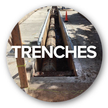 trenches utility access covers